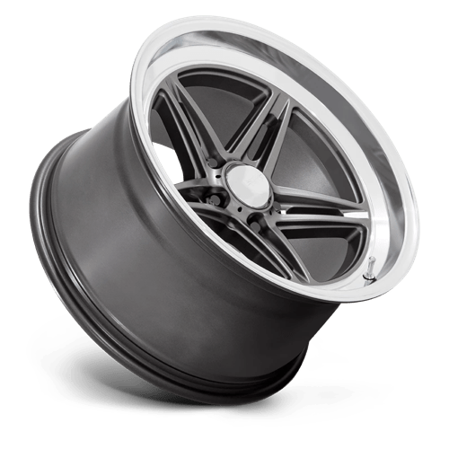 18X8 American Racing Vintage VN514 GROOVE 5X5.0 0MM ANTHRACITE WITH DIAMOND CUT LIP