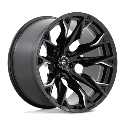 22X12 Fuel 1PC D803 FLAME 5X5.5 -44MM GLOSS BLACK MILLED