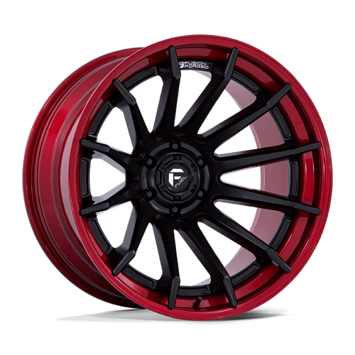 22X10 Fuel 1PC FC403 BURN 6X135 -18MM MATTE BLACK WITH CANDY RED LIP