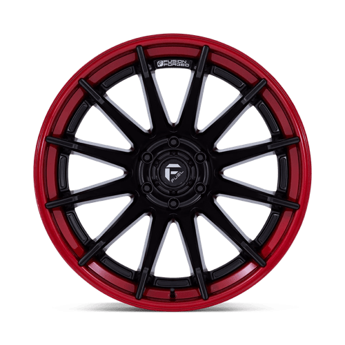 22X10 Fuel 1PC FC403 BURN 6X135 -18MM MATTE BLACK WITH CANDY RED LIP