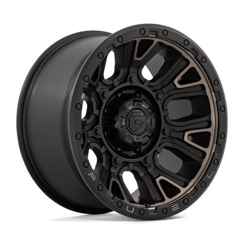20X10 Fuel 1PC D824 TRACTION 8X180 -18MM MATTE BLACK WITH DOUBLE DARK TINT
