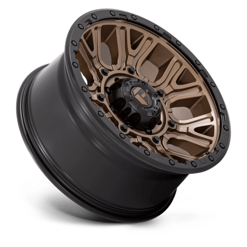 20X9 Fuel 1PC D826 TRACTION 8X6.5 1MM MATTE BRONZE WITH BLACK RING