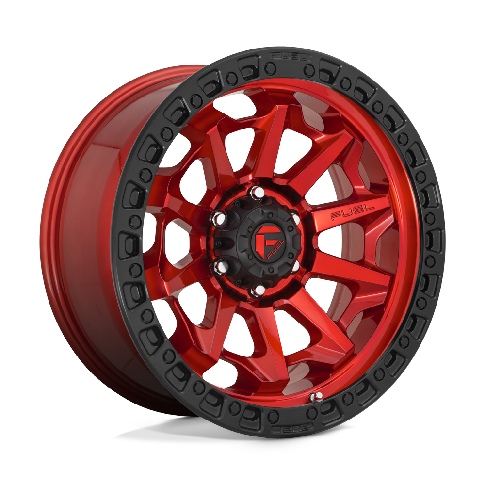 16X8 Fuel 1PC D695 COVERT 6X5.5 1MM CANDY RED BLACK BEAD RING