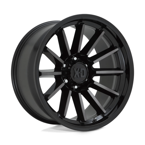20X10 XD XD855 LUXE 5X5.0 -18MM GLOSS BLACK MACHINED WITH GRAY TINT