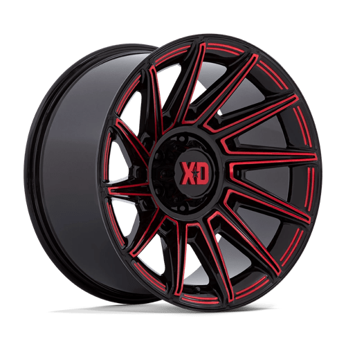 20X10 XD XD867 SPECTER 6X5.5 -18MM GLOSS BLACK WITH RED TINT
