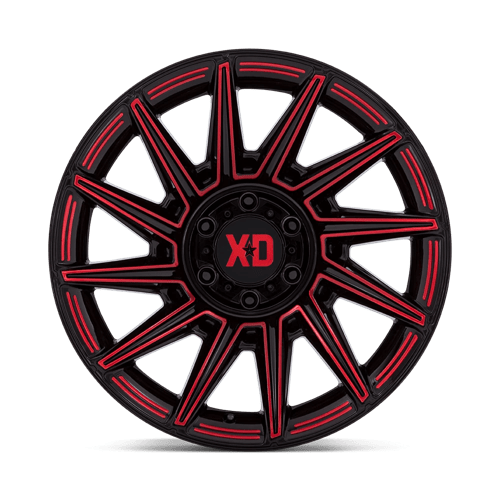 20X10 XD XD867 SPECTER 8X170 -18MM GLOSS BLACK WITH RED TINT
