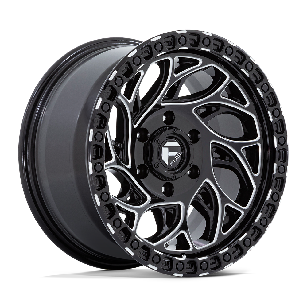 15X10 Fuel 1PC D840 RUNNER OR 5X4.5 -43MM GLOSS BLACK MILLED