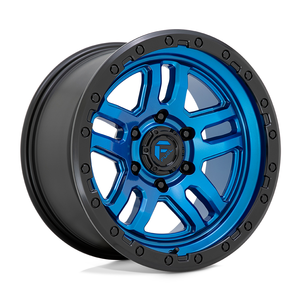 17X9 Fuel 1PC D790 AMMO 5X5.0 -12MM BLUE WITH BLACK LIP