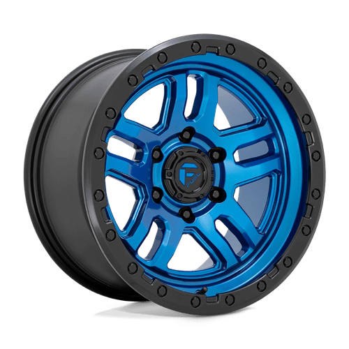 17X9 Fuel 1PC D790 AMMO 5X5.0 -12MM BLUE WITH BLACK LIP