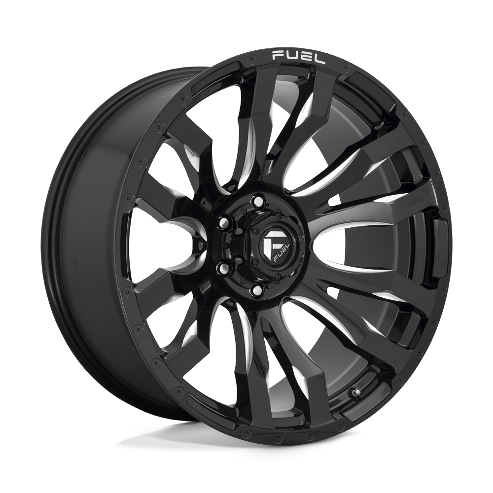 17X9 Fuel 1PC D673 BLITZ 8X180 1MM GLOSS BLACK MILLED