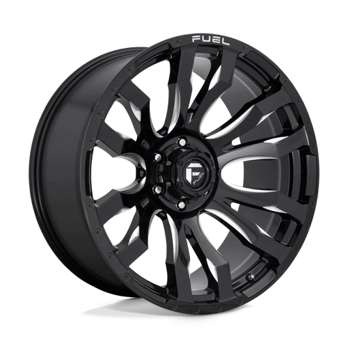 17X9 Fuel 1PC D673 BLITZ 8X180 1MM GLOSS BLACK MILLED