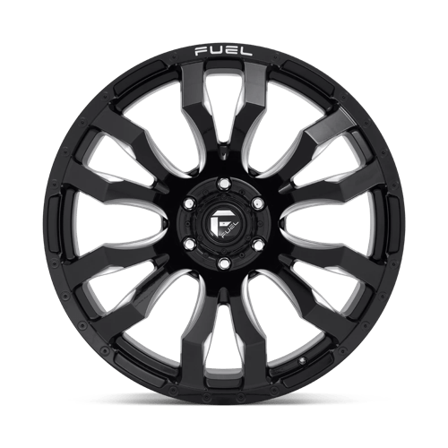 17X9 Fuel 1PC D673 BLITZ 8X180 1MM GLOSS BLACK MILLED