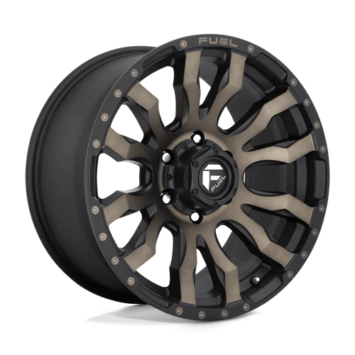 18X9 Fuel 1PC D674 BLITZ 6X5.5 1MM MATTE BLACK DOUBLE DARK TINT