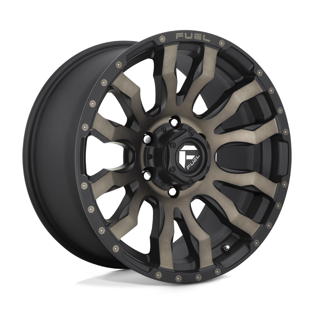 18X9 Fuel 1PC D674 BLITZ 8X180 -12MM MATTE BLACK DOUBLE DARK TINT