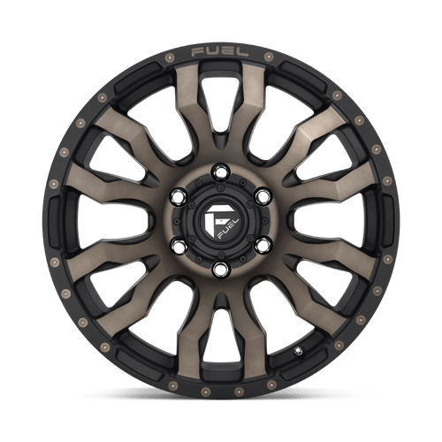 18X9 Fuel 1PC D674 BLITZ 8X180 -12MM MATTE BLACK DOUBLE DARK TINT