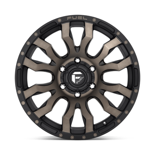 18X9 Fuel 1PC D674 BLITZ 8X170 20MM MATTE BLACK DOUBLE DARK TINT