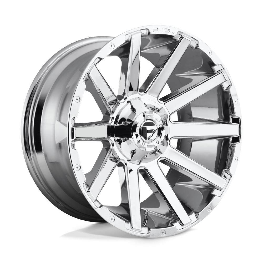 22X12 Fuel 1PC D614 CONTRA 6X135/5.5 -43MM CHROME PLATED