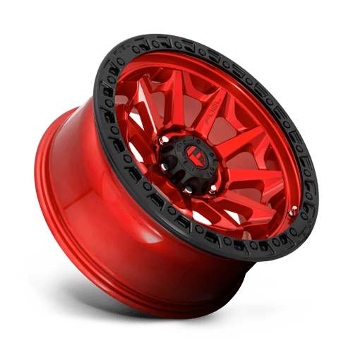 17X9 Fuel 1PC D695 COVERT 8X6.5 1MM CANDY RED BLACK BEAD RING