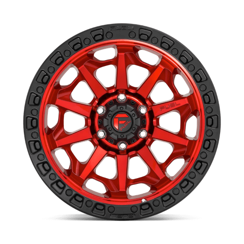 17X9 Fuel 1PC D695 COVERT 8X6.5 1MM CANDY RED BLACK BEAD RING