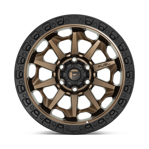 18X9 Fuel 1PC D696 COVERT 8X6.5 -12MM MATTE BRONZE BLACK BEAD RING