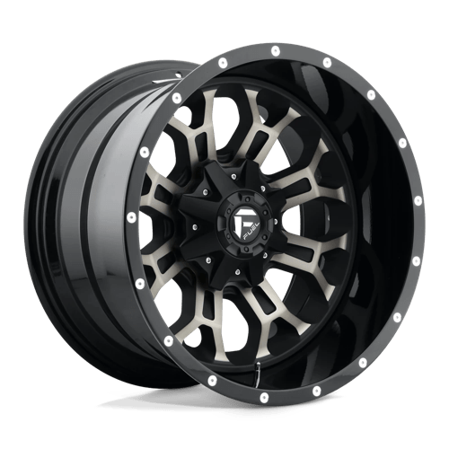 20X10 Fuel 1PC D561 CRUSH 8X6.5 -18MM GLOSS MACHINED DOUBLE DARK TINT