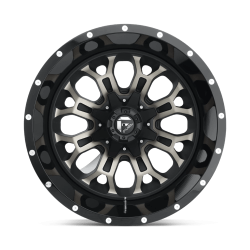 20X10 Fuel 1PC D561 CRUSH 8X6.5 -18MM GLOSS MACHINED DOUBLE DARK TINT