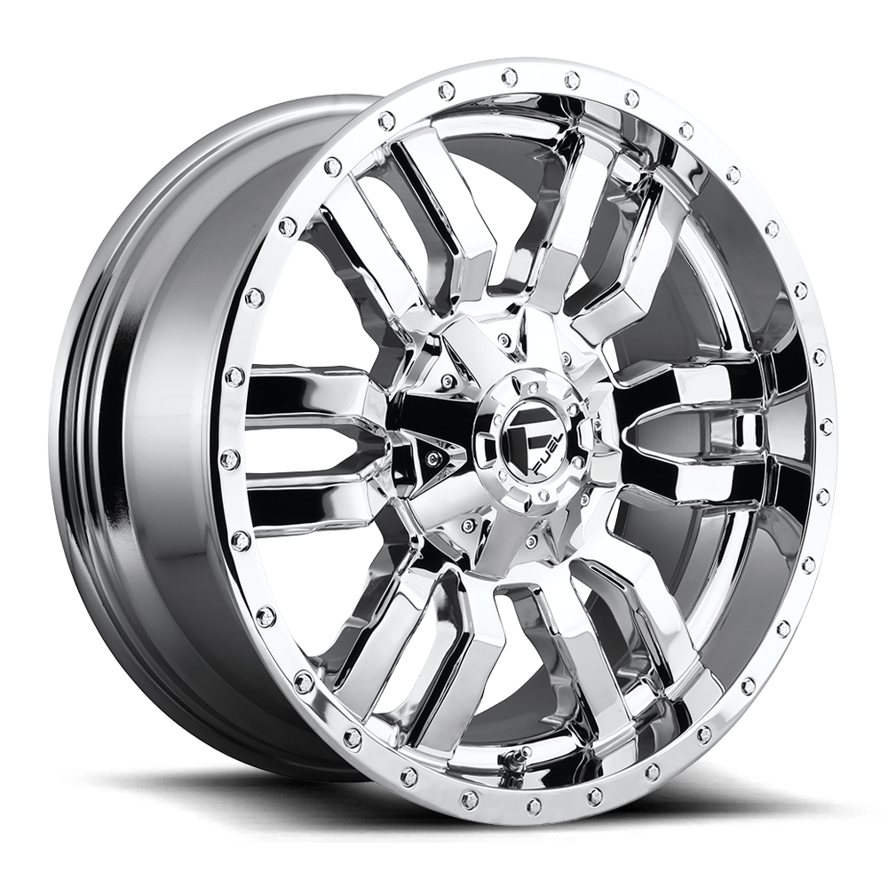 22X10 Fuel 1PC D631 SLEDGE 8X180 10MM CHROME PLATED