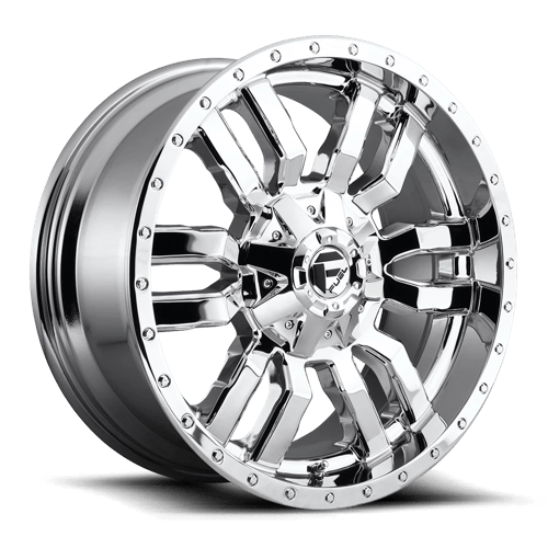 20X10 Fuel 1PC D631 SLEDGE 8X180 -18MM CHROME PLATED