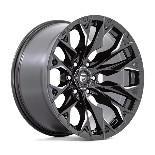 20X10 Fuel 1PC D803 FLAME 8X170 -18MM GLOSS BLACK MILLED