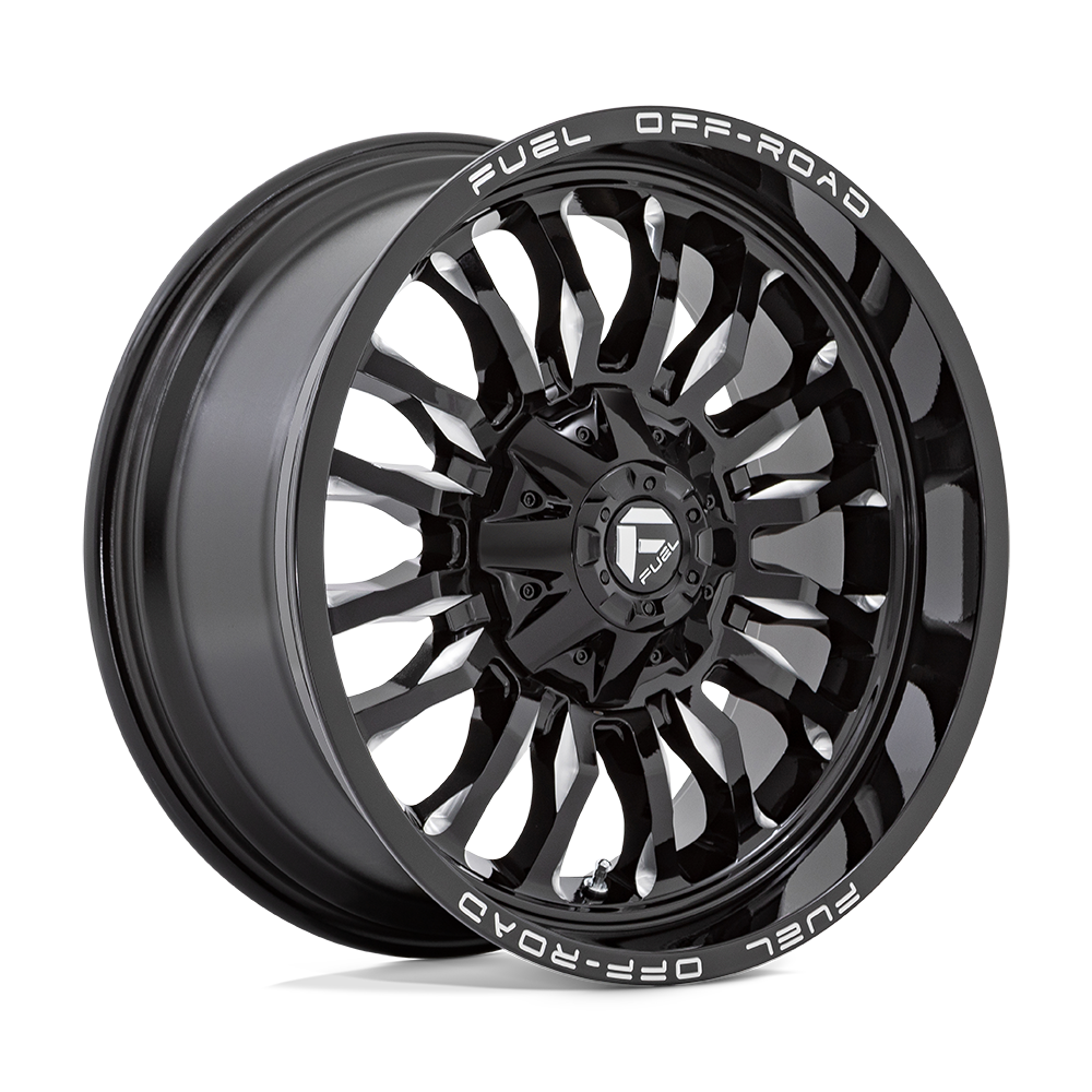 20X9 Fuel 1PC D795 ARC 8X180 1MM GLOSS BLACK MILLED