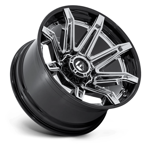 20X10 Fuel 1PC FC401 BRAWL 8X170 -18MM CHROME WITH GLOSS BLACK LIP