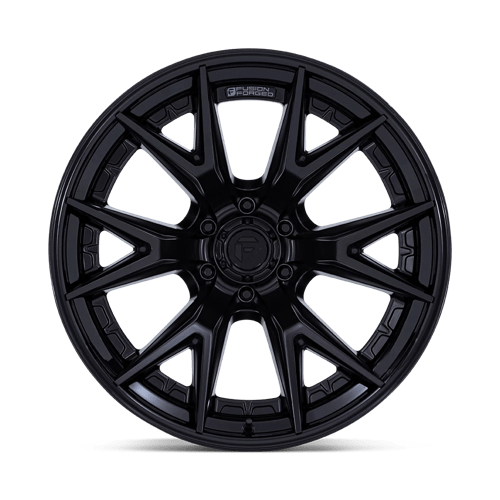 20X10 Fuel 1PC FC402 CATALYST 6X5.5 -18MM MATTE BLACK WITH GLOSS BLACK LIP