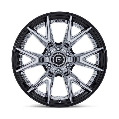 20X9 Fuel 1PC FC402 CATALYST 6X135 1MM CHROME WITH GLOSS BLACK LIP