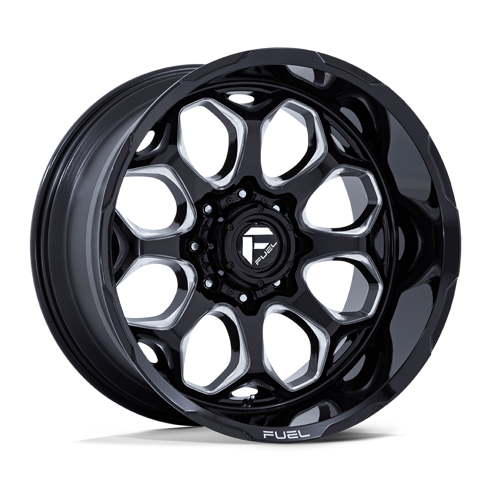 20X10 Fuel 1PC FC862 SCEPTER 8X180 -18MM GLOSS BLACK MILLED