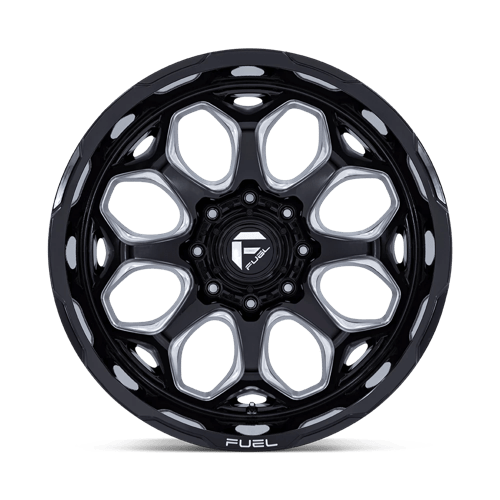 20X10 Fuel 1PC FC862 SCEPTER 8X180 -18MM GLOSS BLACK MILLED