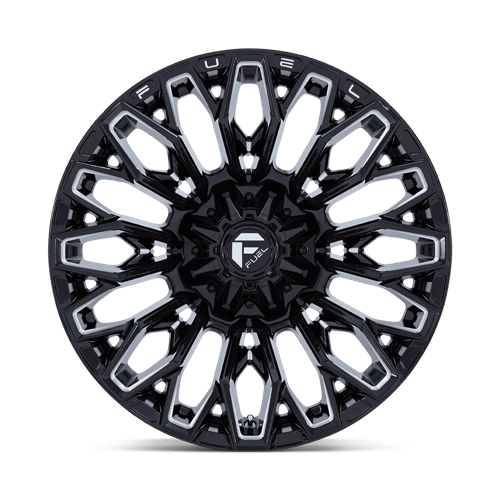 22X10 Fuel 1PC FC865 STRIKE 8X170 -18MM GLOSS BLACK MILLED