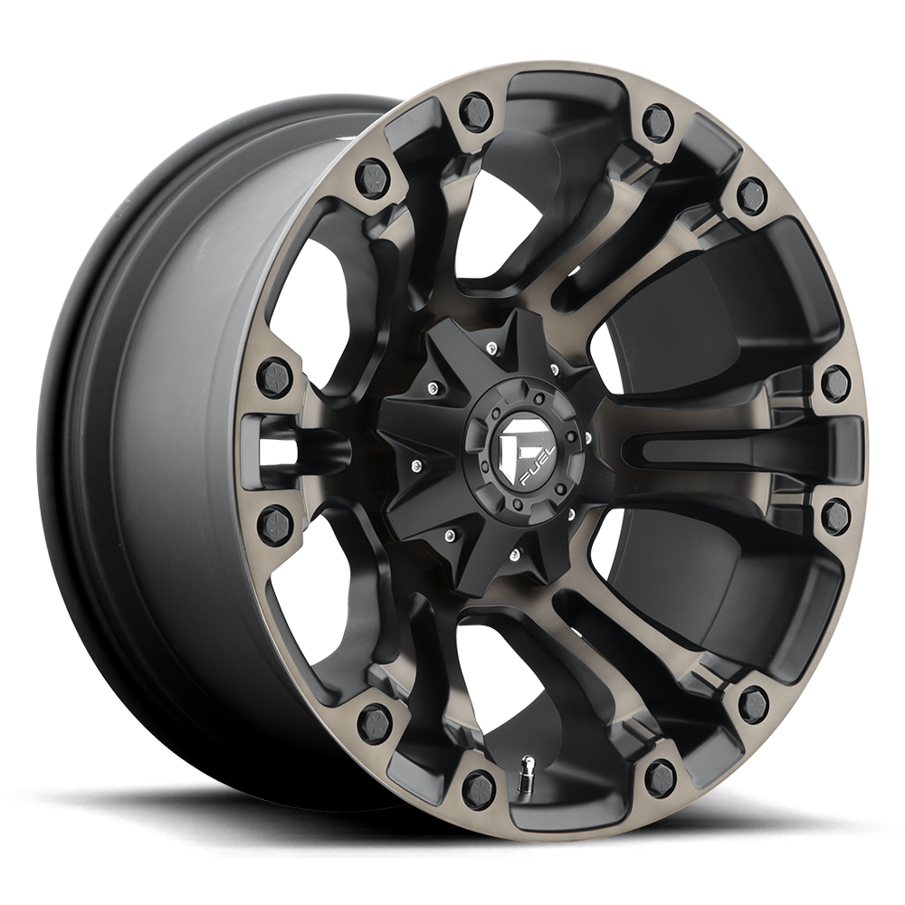 18X9 Fuel 1PC D569 VAPOR 8X180 20MM MATTE BLACK DOUBLE DARK TINT