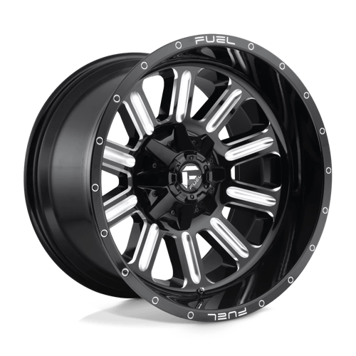 18X9 Fuel 1PC D620 HARDLINE 6X135/5.5 -12MM GLOSS BLACK MILLED