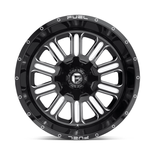 18X9 Fuel 1PC D620 HARDLINE 6X135/5.5 -12MM GLOSS BLACK MILLED