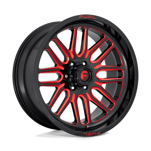 22X12 Fuel 1PC D663 IGNITE 8X6.5 -43MM GLOSS BLACK RED TINTED CLEAR