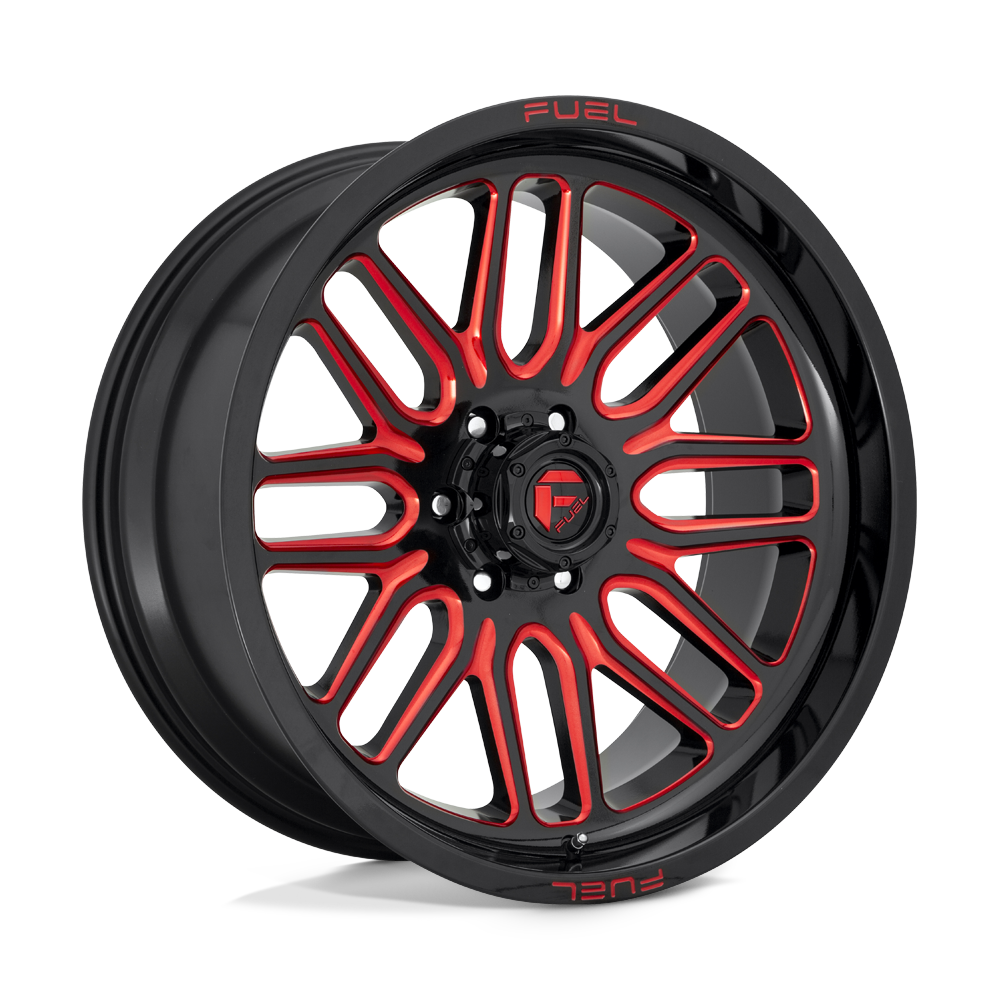 22X12 Fuel 1PC D663 IGNITE 8X6.5 -43MM GLOSS BLACK RED TINTED CLEAR