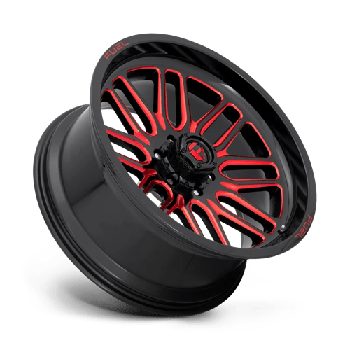 22X12 Fuel 1PC D663 IGNITE 8X6.5 -43MM GLOSS BLACK RED TINTED CLEAR