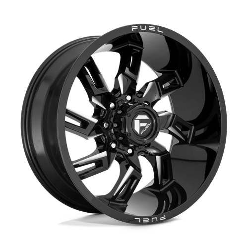 22X10 Fuel 1PC D747 LOCKDOWN 8X180 -18MM GLOSS BLACK MILLED