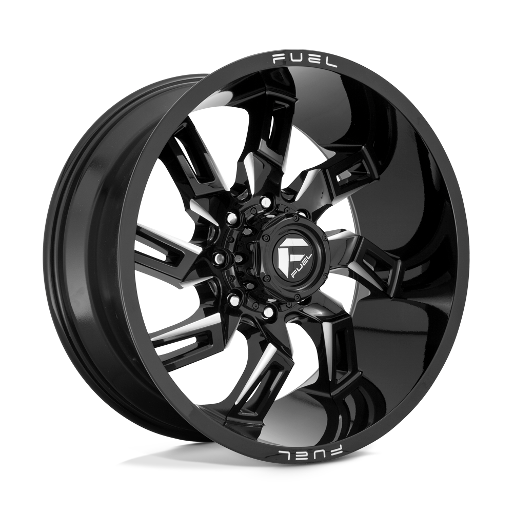 22X10 Fuel 1PC D747 LOCKDOWN 8X180 -18MM GLOSS BLACK MILLED