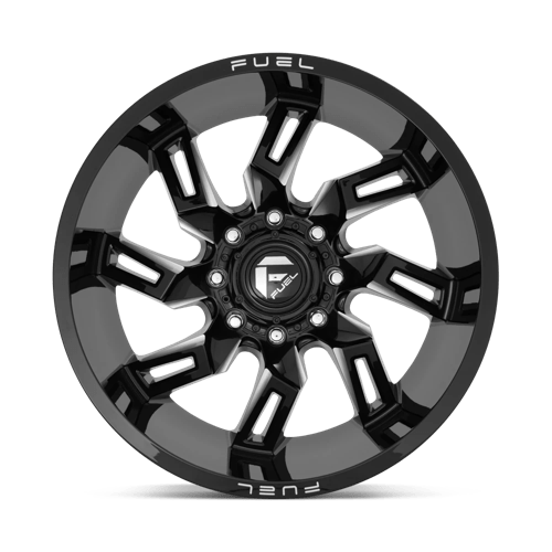 22X10 Fuel 1PC D747 LOCKDOWN 8X180 -18MM GLOSS BLACK MILLED