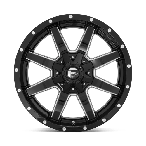 18X9 Fuel 1PC D610 MAVERICK 8X6.5 20MM GLOSS BLACK MILLED