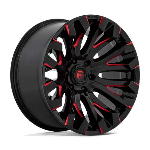 20X9 Fuel 1PC D829 QUAKE 5X150 1MM GLOSS BLACK MILLED RED TINT