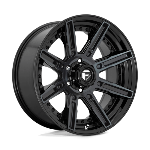 20X9 Fuel 1PC D708 ROGUE 6X135 1MM GLOSS MACHINED DOUBLE DARK TINT