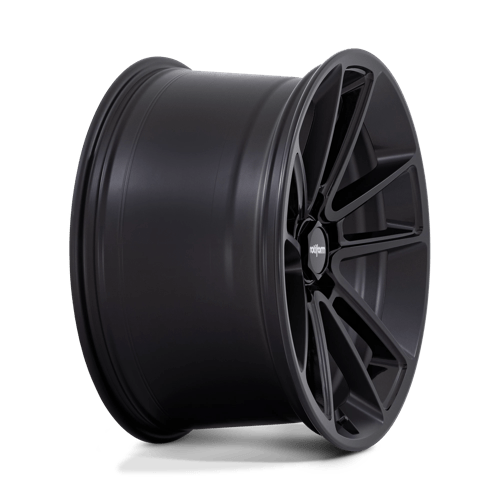 22X10 Rotiform R194 BTL 5X120 30MM MATTE BLACK WITH BLACK CAP AND INSIDE SPOKE DETAILS