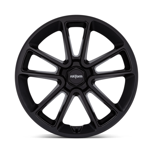 22X10 Rotiform R194 BTL 5X120 30MM MATTE BLACK WITH BLACK CAP AND INSIDE SPOKE DETAILS